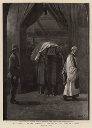 O funeral do Sr. Gladstone, a chegada do corpo em Londres